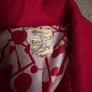 Tulle Vibrant Red Varsity coat